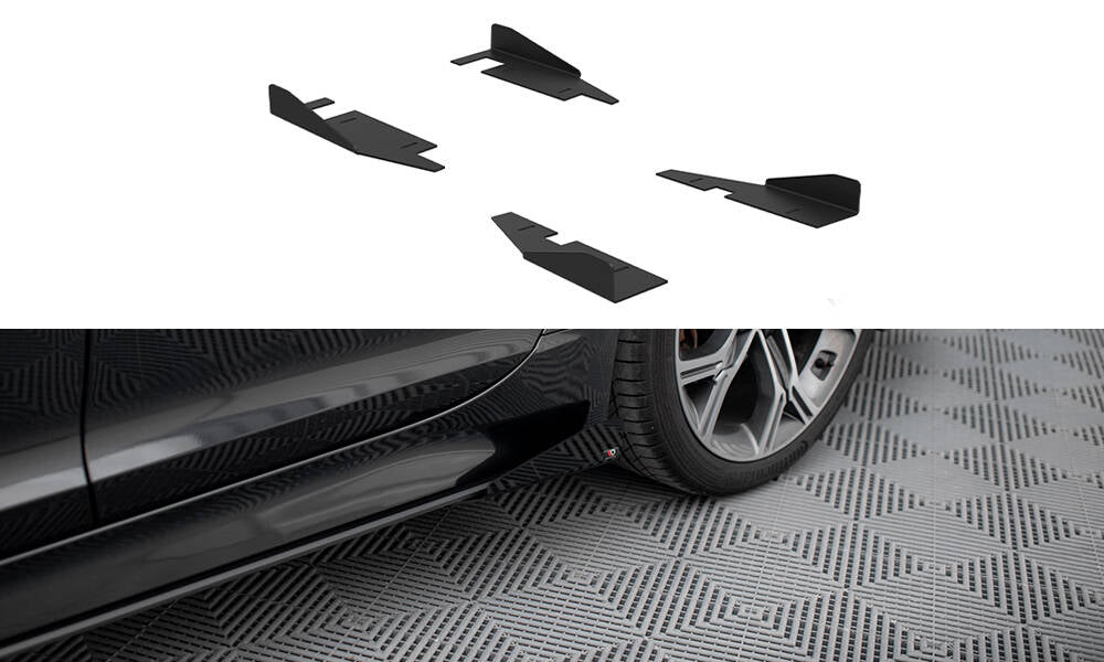 Seitenschweller Flaps für Kia Stinger GT / GT-Line / Standard Mk1 schwarz Hochglanz