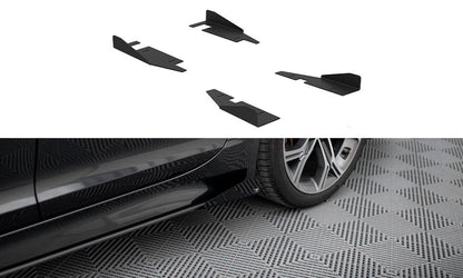 Seitenschweller Flaps für Kia Stinger GT / GT-Line / Standard Mk1 schwarz Hochglanz