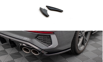 Heck Ansatz Flaps Diffusor V.2 für Audi S3 Limousine 8Y schwarz Hochglanz