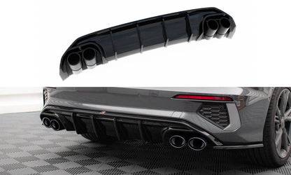 Diffusor Heck Ansatz + Endrohre für Audi A3 S-Line Limousine 8Y