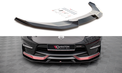 Front Ansatz V.2 für Nissan 370Z Nismo Facelift schwarz Hochglanz