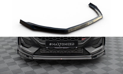 Front Ansatz V.3 für Ford Fiesta ST / ST-line Mk8 Facelift schwarz Hochglanz