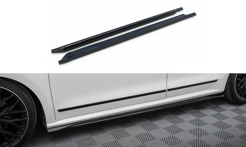 Seitenschweller Ansatz für VW Passat GT B8 Facelift USA schwarz Hochglanz