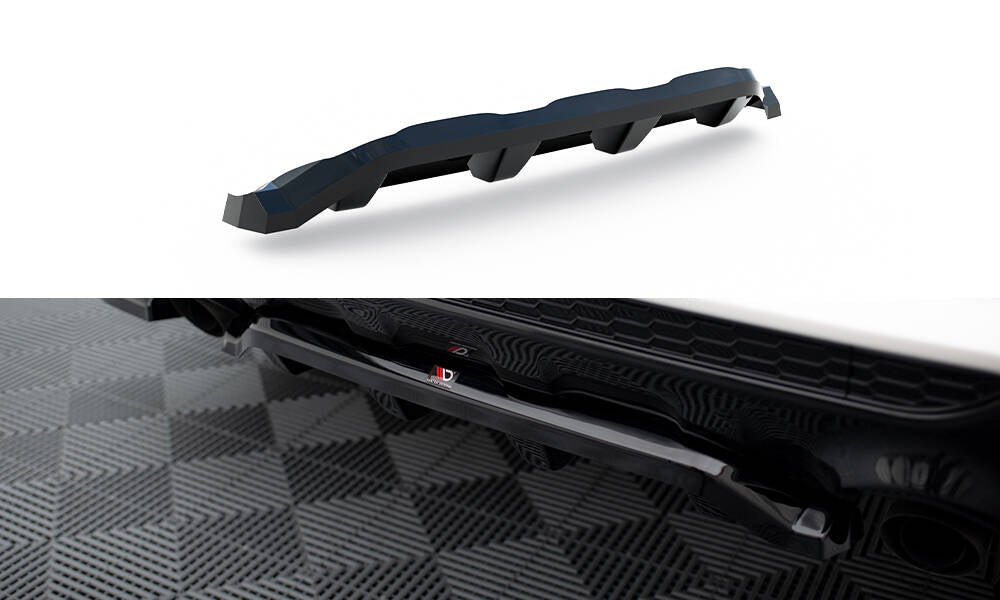 Mittlerer Cup Diffusor DTM Look Heck Ansatz für Ford Kuga ST-Line Mk2 schwarz Hochglanz