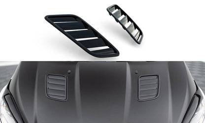 Motorhauben Luftschlitze Ford Fiesta ST Mk7 Facelift schwarz Hochglanz