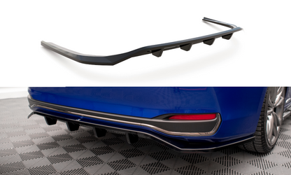 Mittlerer Cup Diffusor DTM Look Heck Ansatz für Lexus ES F Sport Mk7 schwarz Hochglanz