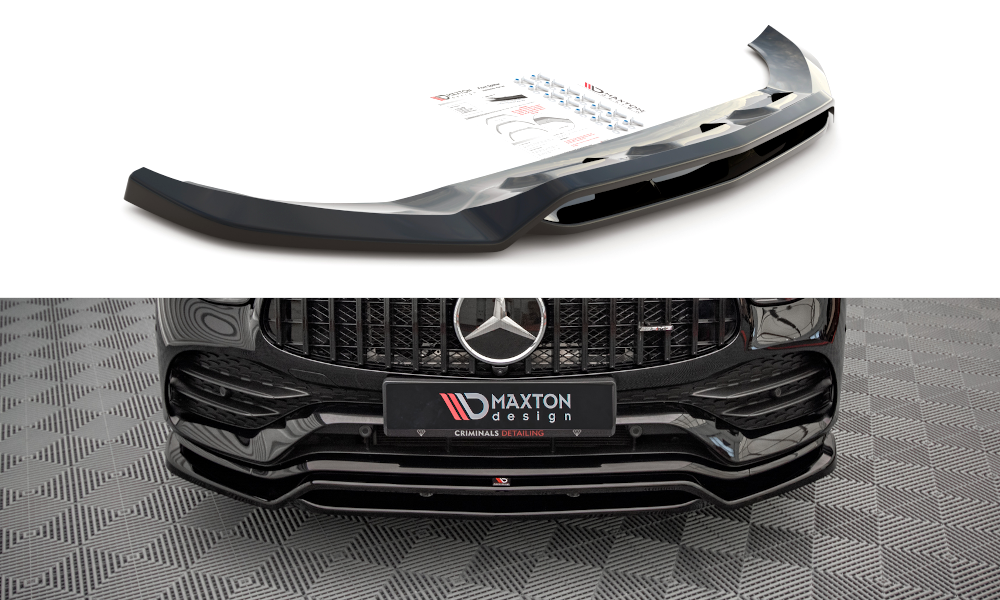 Front Ansatz für Mercedes-AMG GLC 43 / AMG-Line SUV X253 Facelift  schwarz Hochglanz