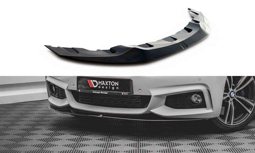 Front Ansatz V.2 für BMW 4er Coupe / Gran Coupe / Cabrio M-Paket F32 / F36 / F33 schwarz Hochglanz