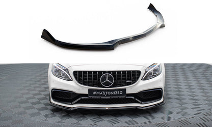Front Ansatz V.3 für Mercedes-AMG C63 Limousine / Kombi W205 / S205 schwarz Hochglanz