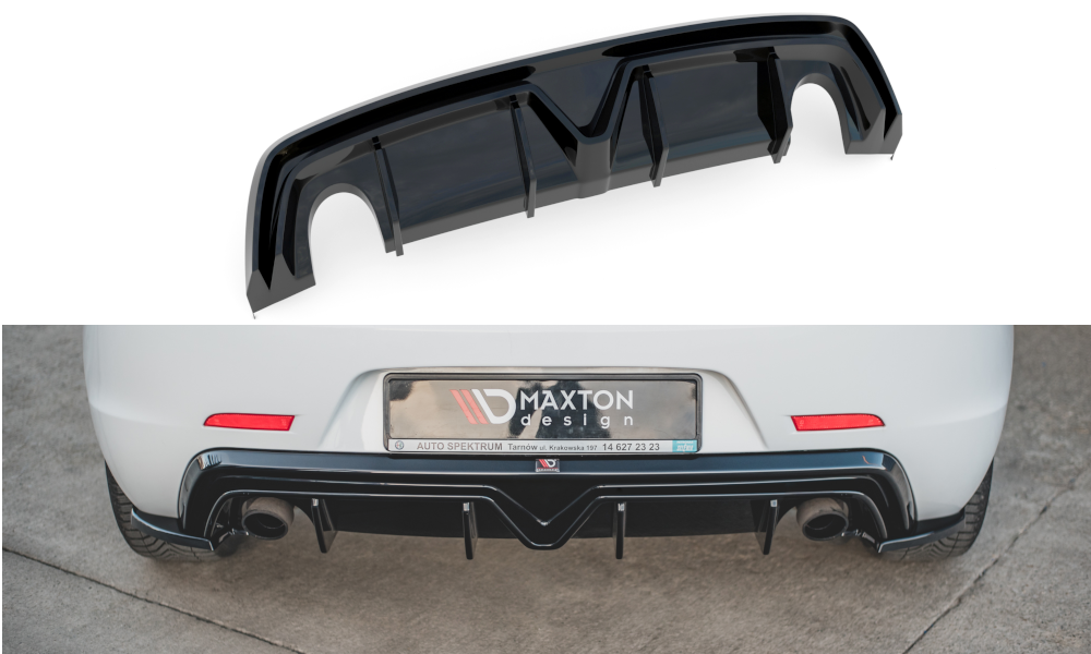 Diffusor Heck Ansatz für Alfa Romeo Giulietta (Einzelauspuff li. re.)