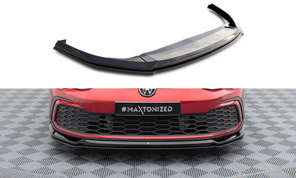 Front Ansatz V.6 für VW Golf GTI / GTE / GTD / R-Line Mk8 schwarz Hochglanz