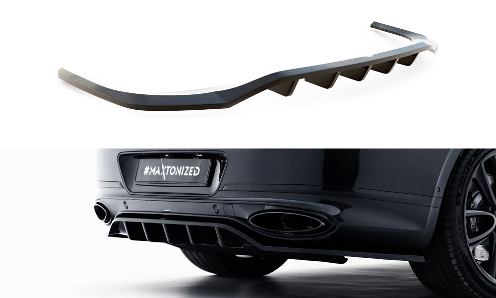 Mittlerer Cup Diffusor DTM Look Heck Ansatz für Bentley Continental GT Coupe Mk3 schwarz Hochglanz