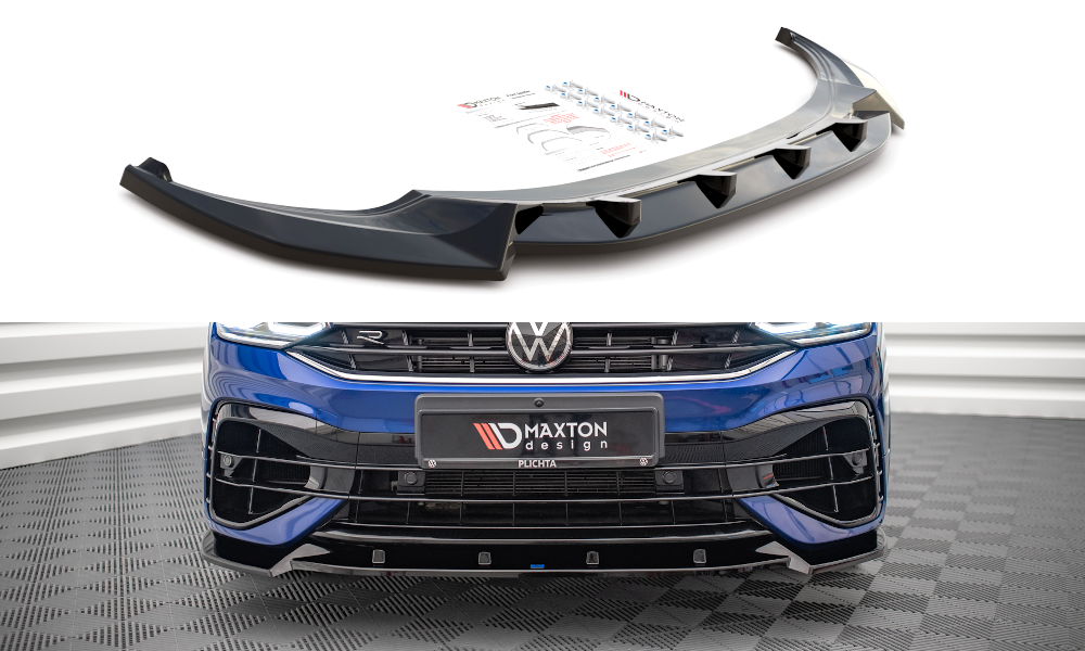 Front Ansatz V.2 für VW Tiguan R / R-Line Mk2 Facelift schwarz Hochglanz