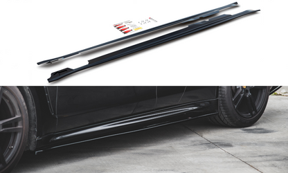 Seitenschweller Ansatz V.2 für Porsche Panamera Turbo 970 Facelift schwarz Hochglanz