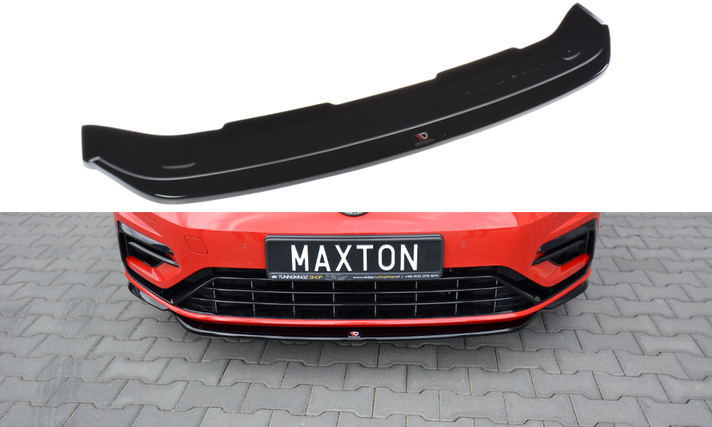 Front Ansatz V.5 für VW Golf 7 R / R-Line Facelift schwarz matt