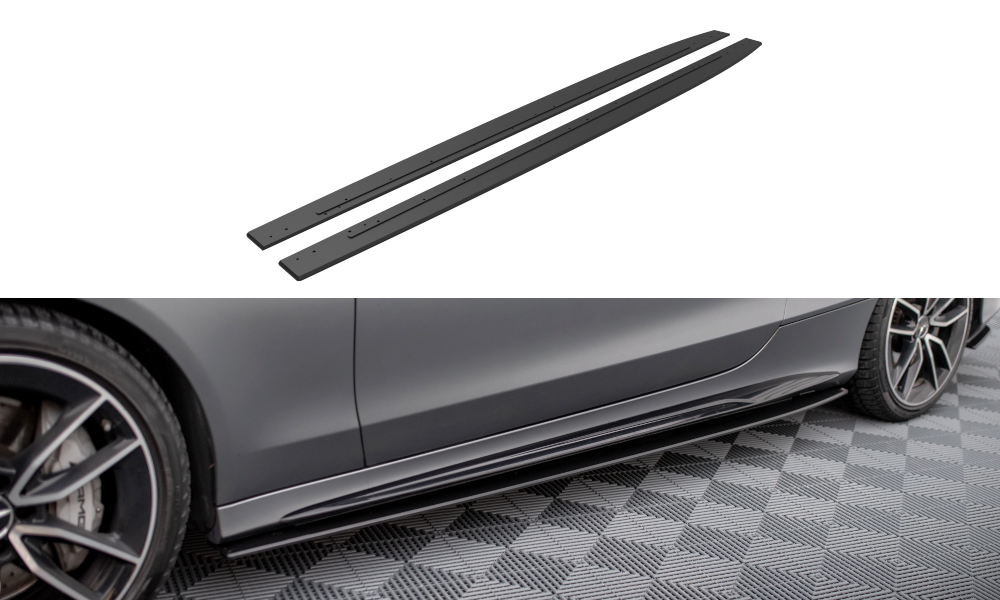 Street Pro Seitenschweller Ansatz für Mercedes-AMG C43 Coupe / Cabrio C205  Facelift / A205 Facelift