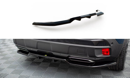 Mittlerer Cup Diffusor DTM Look Heck Ansatz für Peugeot 3008 GT-Line Mk2 Facelift schwarz Hochglanz