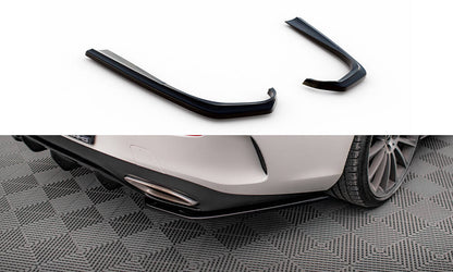 Heck Ansatz Flaps Diffusor für Mercedes-Benz E-Klasse W213 Coupe(C238) / Cabriolet (A238) AMG-Line schwarz Hochglanz