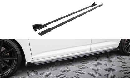 Street Pro Seitenschweller Ansatz + Flaps für VW Jetta GLI Mk7 schwarz Hochglanz
