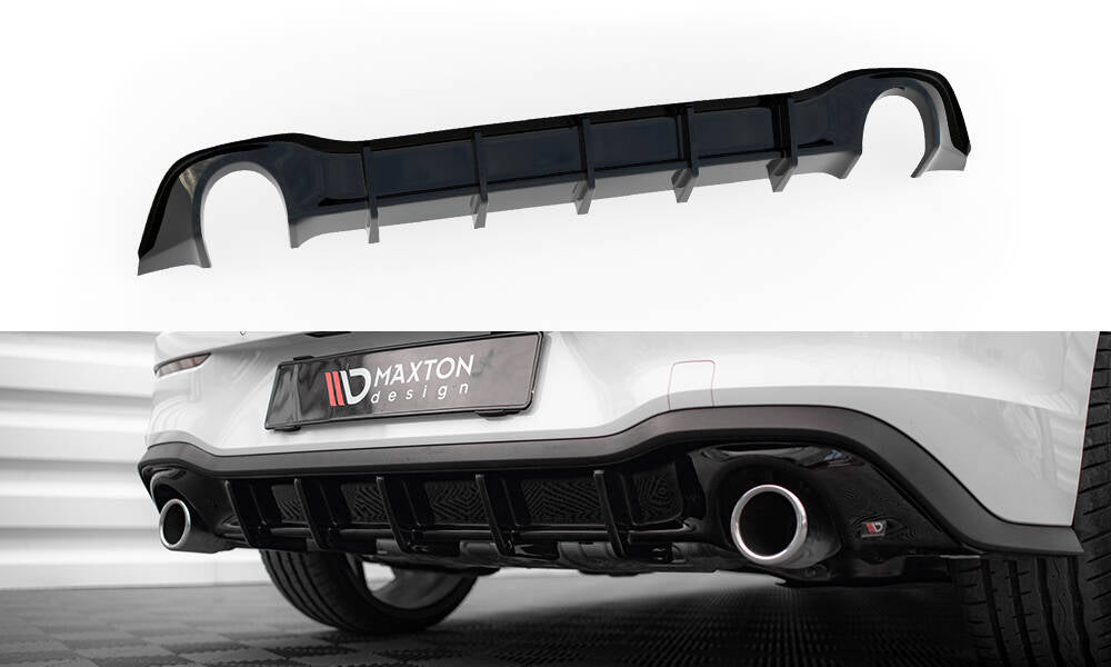 Diffusor Heck Ansatz V.3 für VW Golf GTI Mk8 schwarz Hochglanz