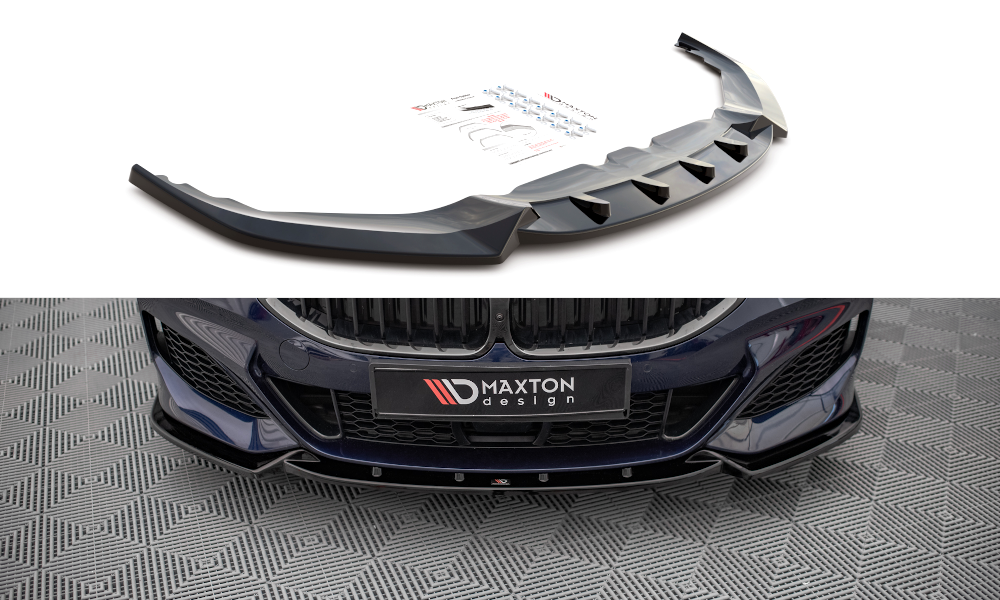Front Ansatz V.3 für BMW 8 Coupe G15 / 8 Gran Coupe M Paket G16 schwarz Hochglanz