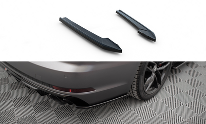 Heck Ansatz Flaps Diffusor V.3 für Audi A4 S-line B9 schwarz Hochglanz