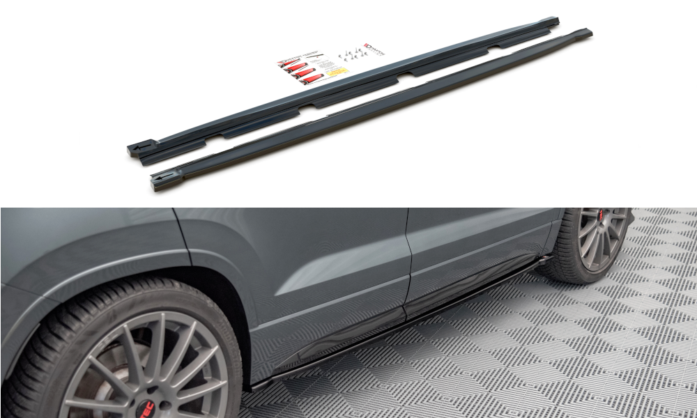 Seitenschweller Ansatz für Cupra Ateca Mk1 / Mk1 Facelift schwarz Hochglanz