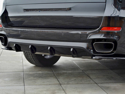 Diffusor Heck Ansatz für BMW X5 F15 M Paket schwarz Hochglanz