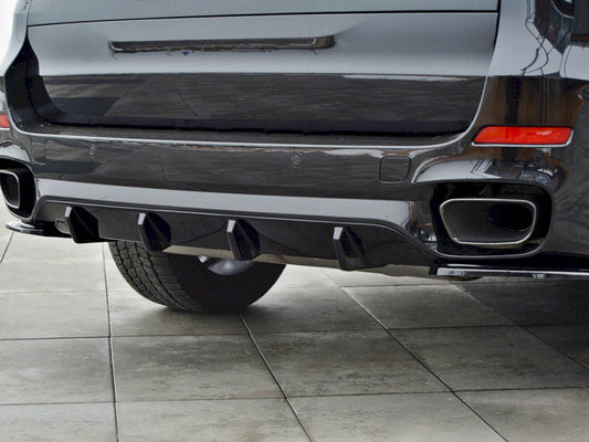 Diffusor Heck Ansatz für BMW X5 F15 M Paket schwarz Hochglanz