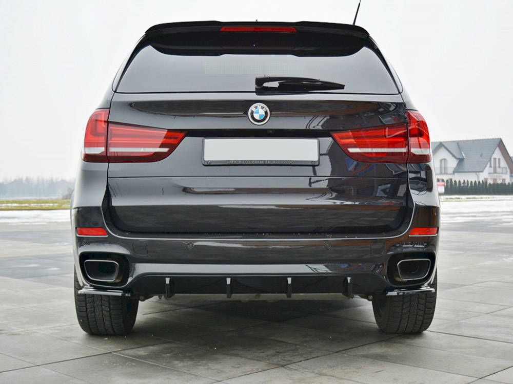 Heck Ansatz Flaps Diffusor für BMW X5 F15 M Paket schwarz Hochglanz