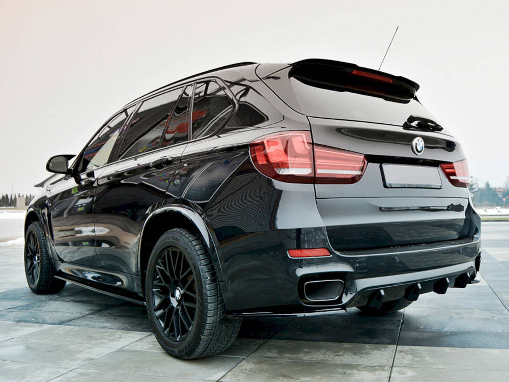 Diffusor Heck Ansatz für BMW X5 F15 M Paket schwarz Hochglanz