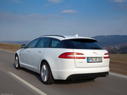 Heck Ansatz Flaps Diffusor für JAGUAR XF X250 SPORTBRAKE schwarz Hochglanz
