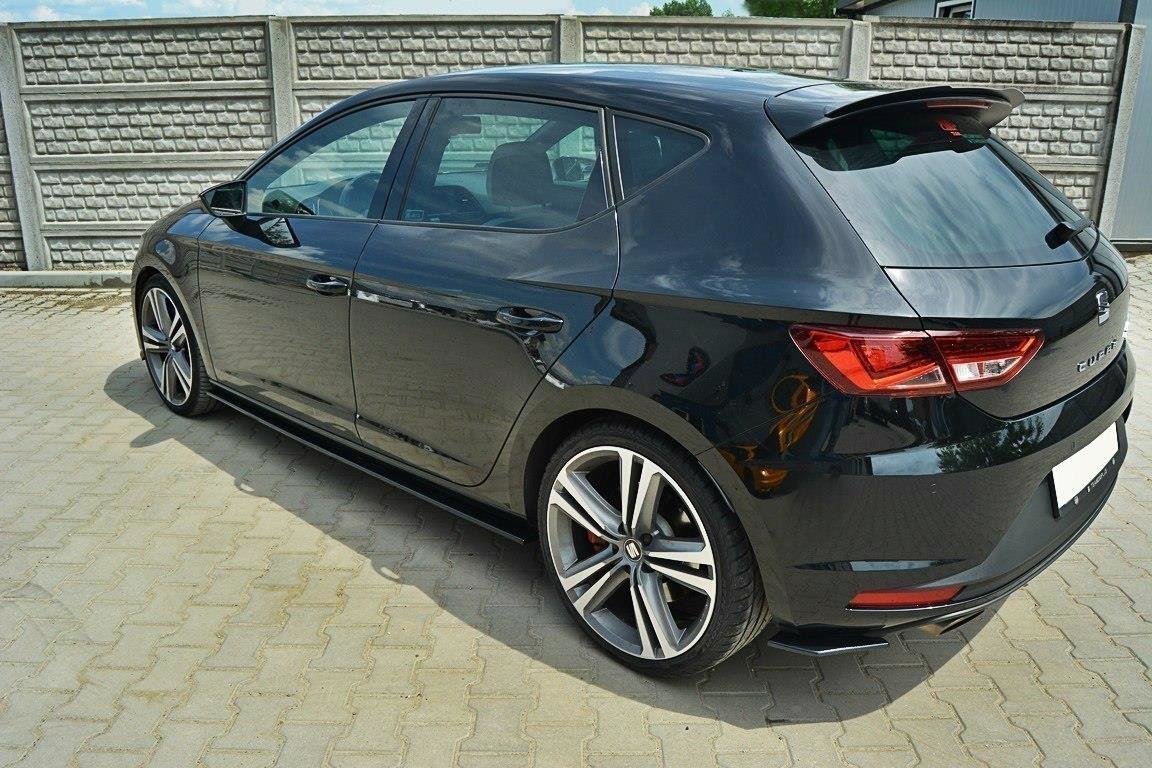 Seitenschweller Ansatz für SEAT LEON III CUPRA / FR schwarz Hochglanz