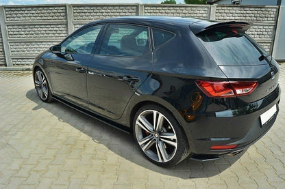 Seitenschweller Ansatz für SEAT LEON III CUPRA / FR schwarz Hochglanz