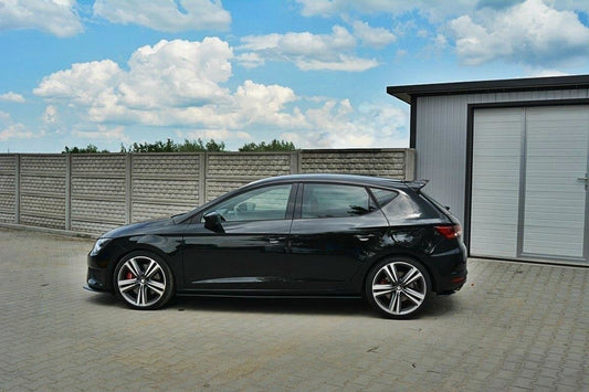 Seitenschweller Ansatz für SEAT LEON III CUPRA / FR schwarz Hochglanz
