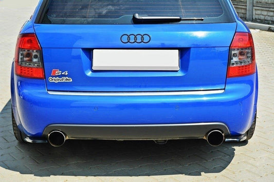 Heck Ansatz Flaps Diffusor für AUDI S4 B6 Avant schwarz Hochglanz