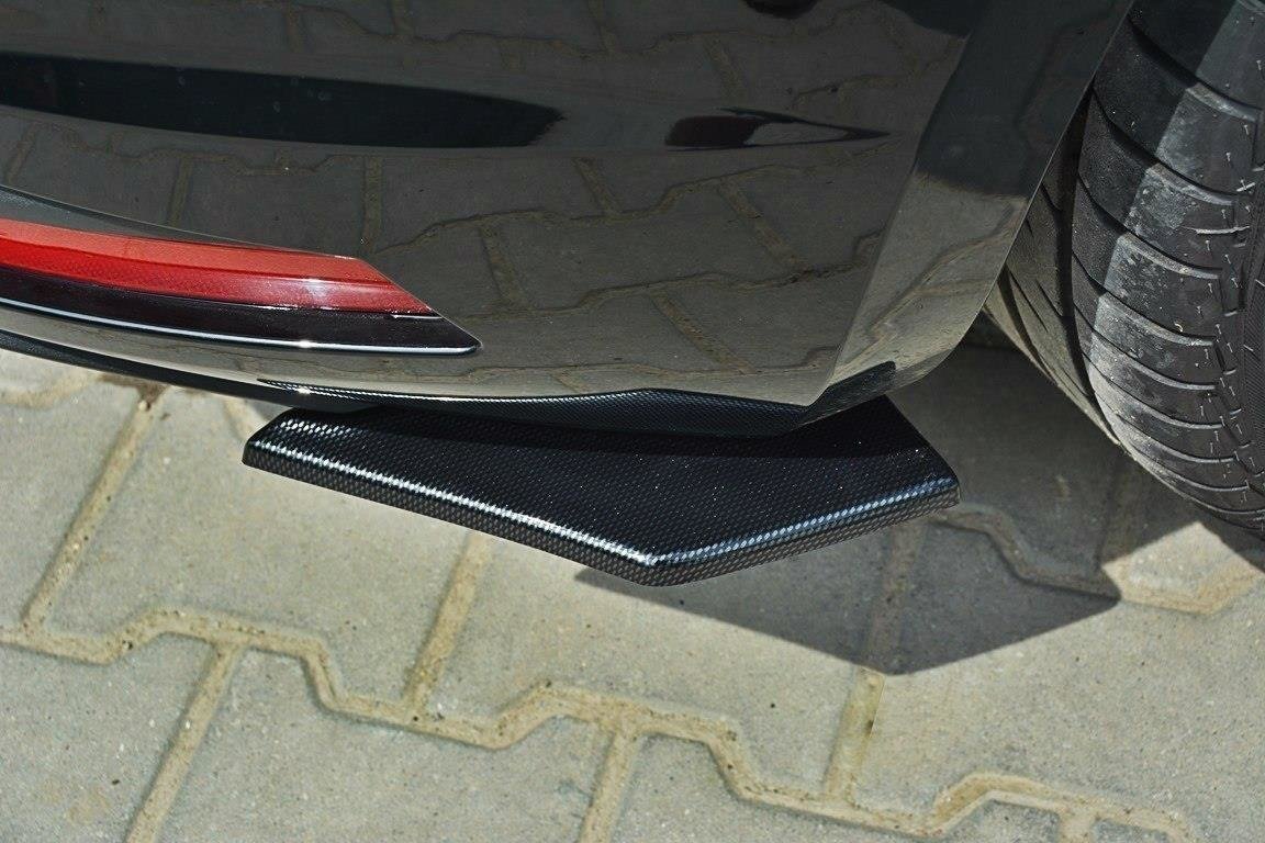 Heck Ansatz Flaps Diffusor für SEAT LEON III CUPRA / FR schwarz matt