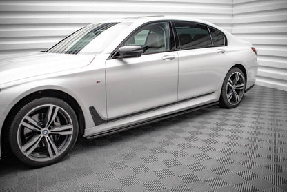 Seitenschweller Ansatz für V.1 für BMW 7 Lang M-Paket G12 schwarz Hochglanz