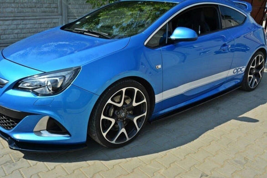 Seitenschweller Ansatz für OPEL ASTRA J OPC / VXR schwarz Hochglanz