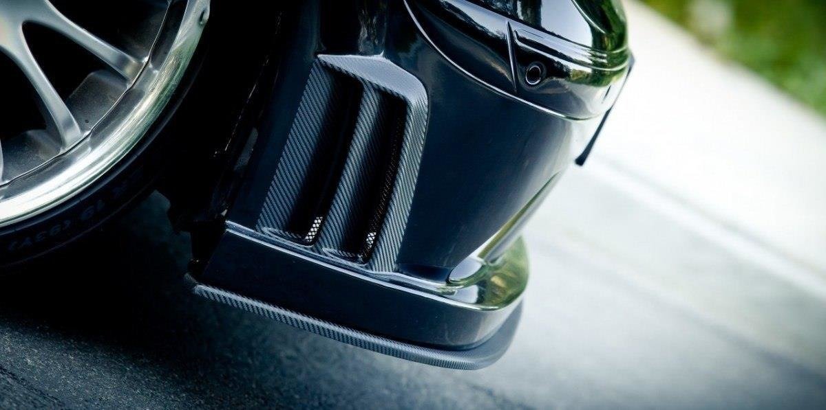 Front Ansatz für MERCEDES CLK W209 BLACK (SL BLACK SERIES LOOK) schwarz Hochglanz
