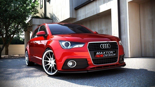 Front Ansatz für Audi A1 8X schwarz Hochglanz
