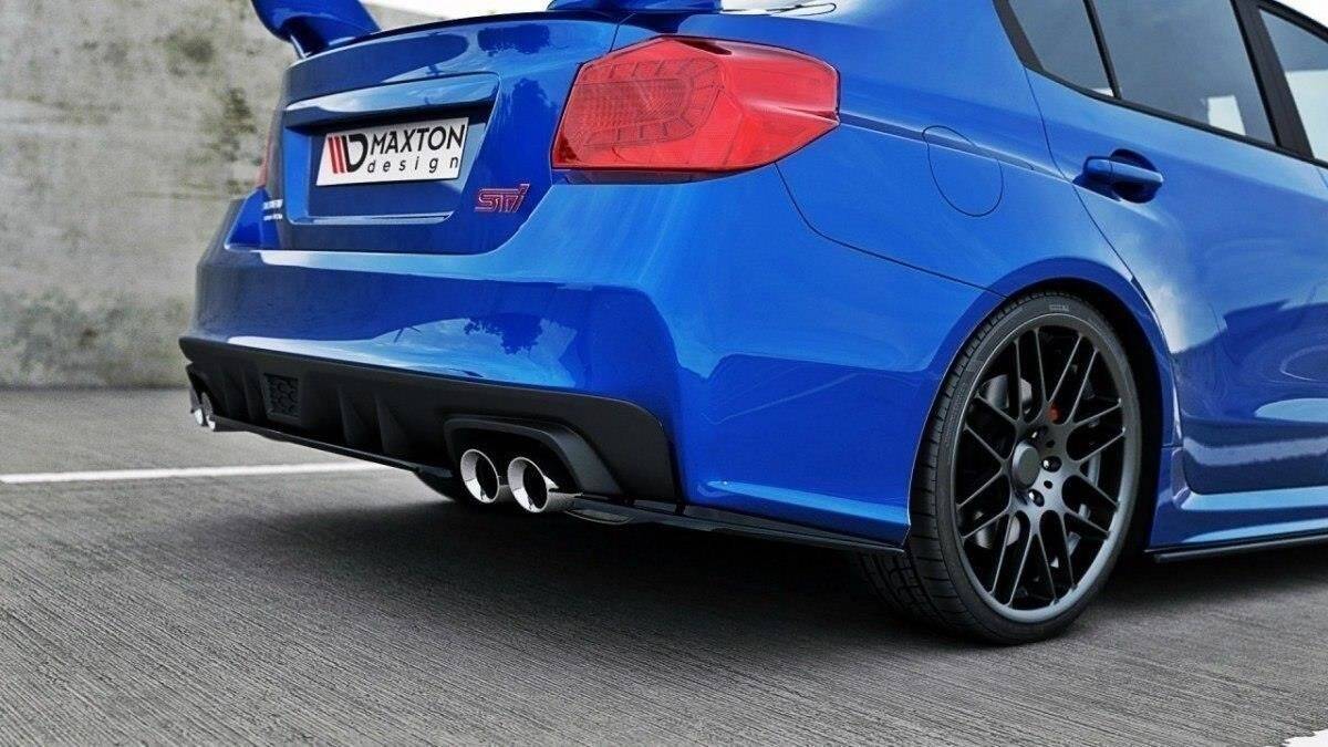 Mittlerer Diffusor Heck Ansatz V.1 für SUBARU WRX STI schwarz Hochglanz