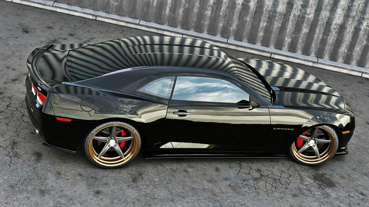 Heck Ansatz Flaps Diffusor für CHEVROLET CAMARO V SS - EU, US VERSION (vor Facelift) Carbon Look