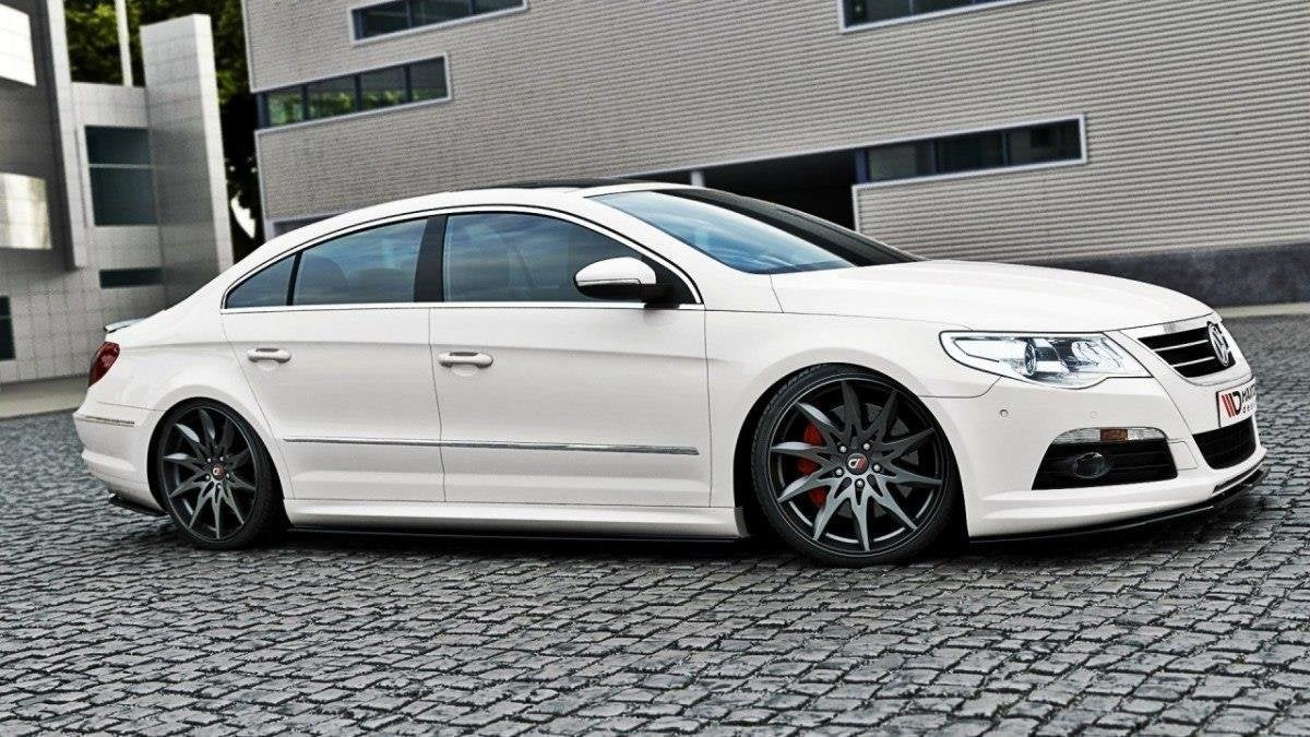 Seitenschweller Ansatz für VW Passat CC R36 RLINE (vor Facelift) schwarz matt