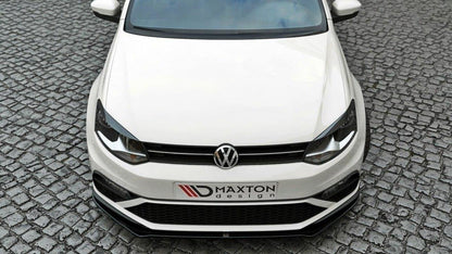 Front Ansatz V.2 für VW Polo GTI Mk5 Facelift schwarz Hochglanz