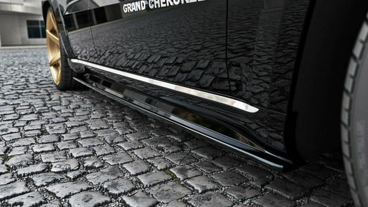Seitenschweller Ansatz für Jeep Grand Cherokee WK2 Summit Facelift schwarz matt