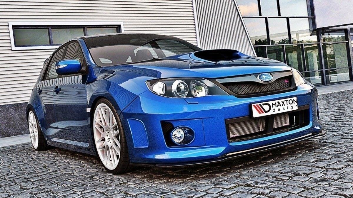 Front Ansatz V.1 für Subaru Impreza WRX STI  MK3 Facelift schwarz Hochglanz