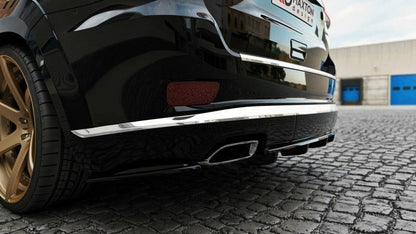Heck Ansatz Flaps Diffusor für Jeep Grand Cherokee WK2 Summit Facelift schwarz Hochglanz