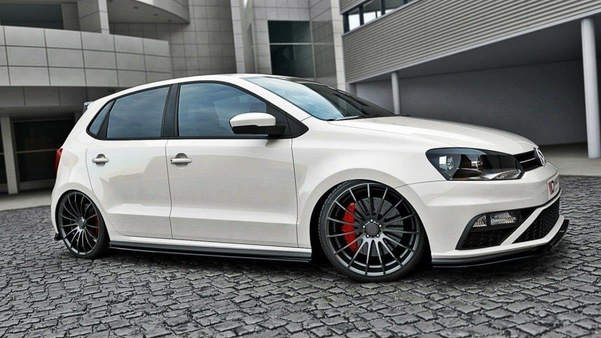 Seitenschweller Ansatz für VW Polo GTI Mk5 vor Facelift schwarz Hochglanz