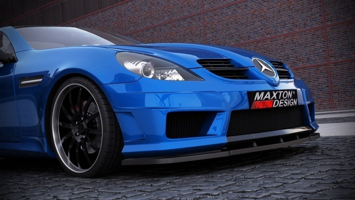 Front Ansatz für MERCEDES SLK R171 (FÜR ME-SLK-R171-AMG172-F1) schwarz matt